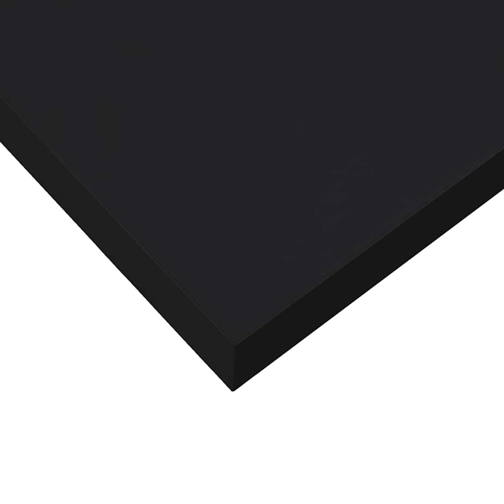 2 db fekete MDF lebegő fali polc 40 x 23,5 x 3,8 cm 12