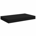 2 db fekete MDF lebegő fali polc 40 x 23,5 x 3,8 cm 6