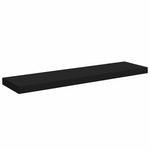 Fekete MDF lebegő fali polc 90 x 23,5 x 3,8 cm 2
