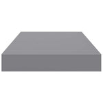 4 db szürke MDF lebegő fali polc 40 x 23,5 x 3,8 cm 8