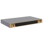 4 db szürke MDF lebegő fali polc 40 x 23,5 x 3,8 cm 9