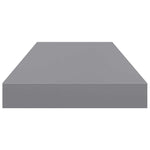 2 db szürke MDF fali polc 60 x 23,5 x 3,8 cm 8