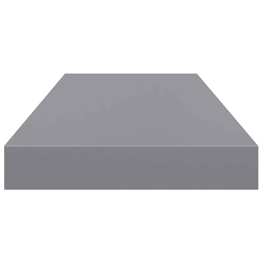2 db szürke MDF fali polc 60 x 23,5 x 3,8 cm 8