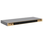 2 db szürke MDF fali polc 60 x 23,5 x 3,8 cm 9