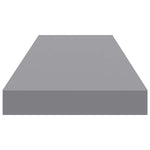 Szürke MDF lebegő fali polc 80 x 23,5 x 3,8 cm 7