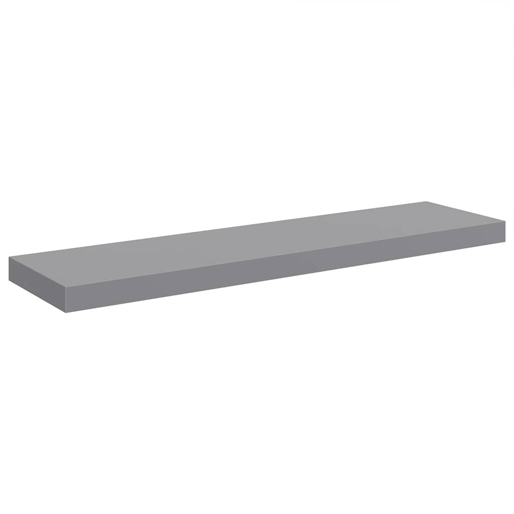 Szürke MDF lebegő fali polc 90 x 23,5 x 3,8 cm 2