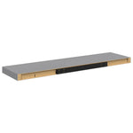 4 db szürke MDF lebegő fali polc 90 x 23,5 x 3,8 cm 9