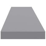2 db szürke MDF lebegő fali polc 120 x 23,5 x 3,8 cm 8