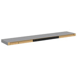 2 db szürke MDF lebegő fali polc 120 x 23,5 x 3,8 cm 9