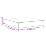 4 db tölgyszínű MDF lebegő fali polc 23 x 23,5 x 3,8 cm 15