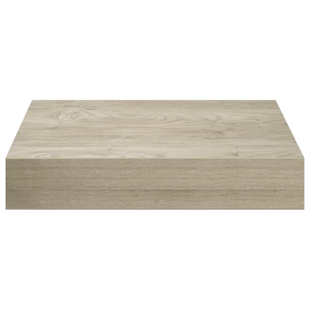 4 db tölgyszínű MDF lebegő fali polc 23 x 23,5 x 3,8 cm 7