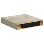 4 db tölgyszínű MDF lebegő fali polc 23 x 23,5 x 3,8 cm 9