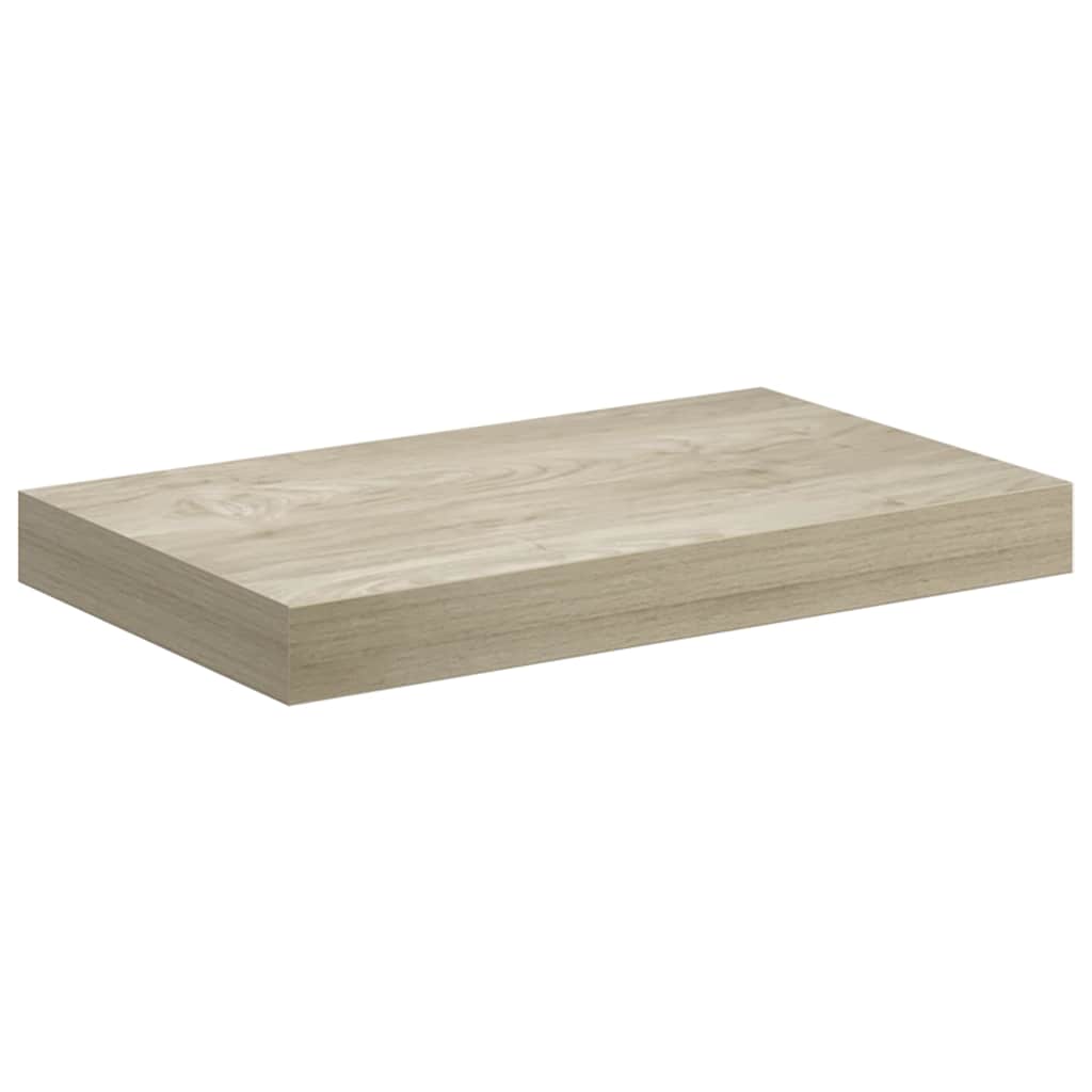 Tölgyszínű MDF lebegő fali polc 40 x 23,5 x 3,8 cm 2