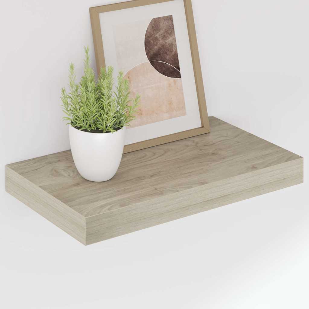 Tölgyszínű MDF lebegő fali polc 40 x 23,5 x 3,8 cm 4