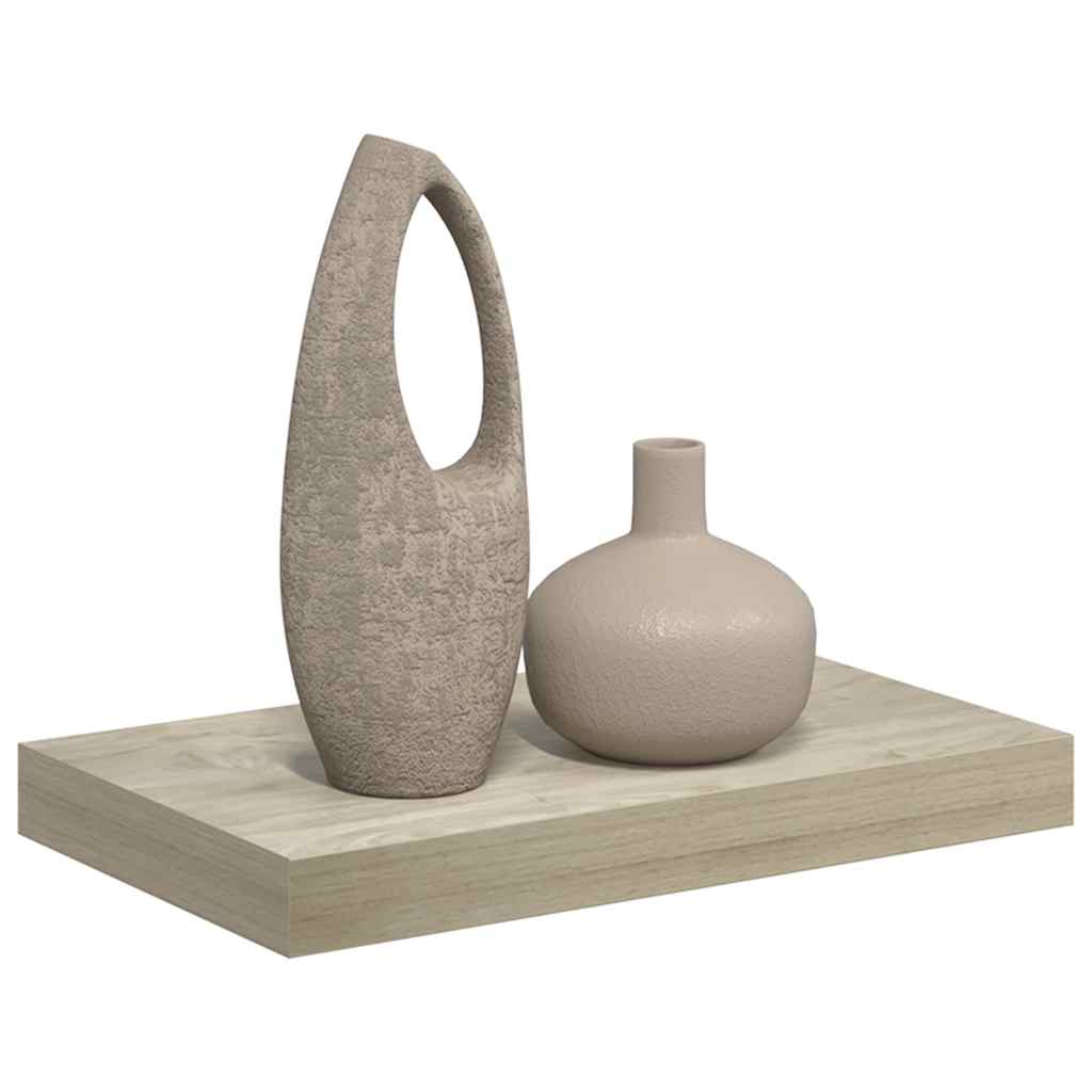 Tölgyszínű MDF lebegő fali polc 40 x 23,5 x 3,8 cm 5