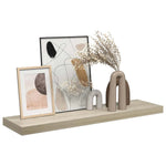 Tölgyszínű MDF lebegő fali polc 90 x 23,5 x 3,8 cm 5