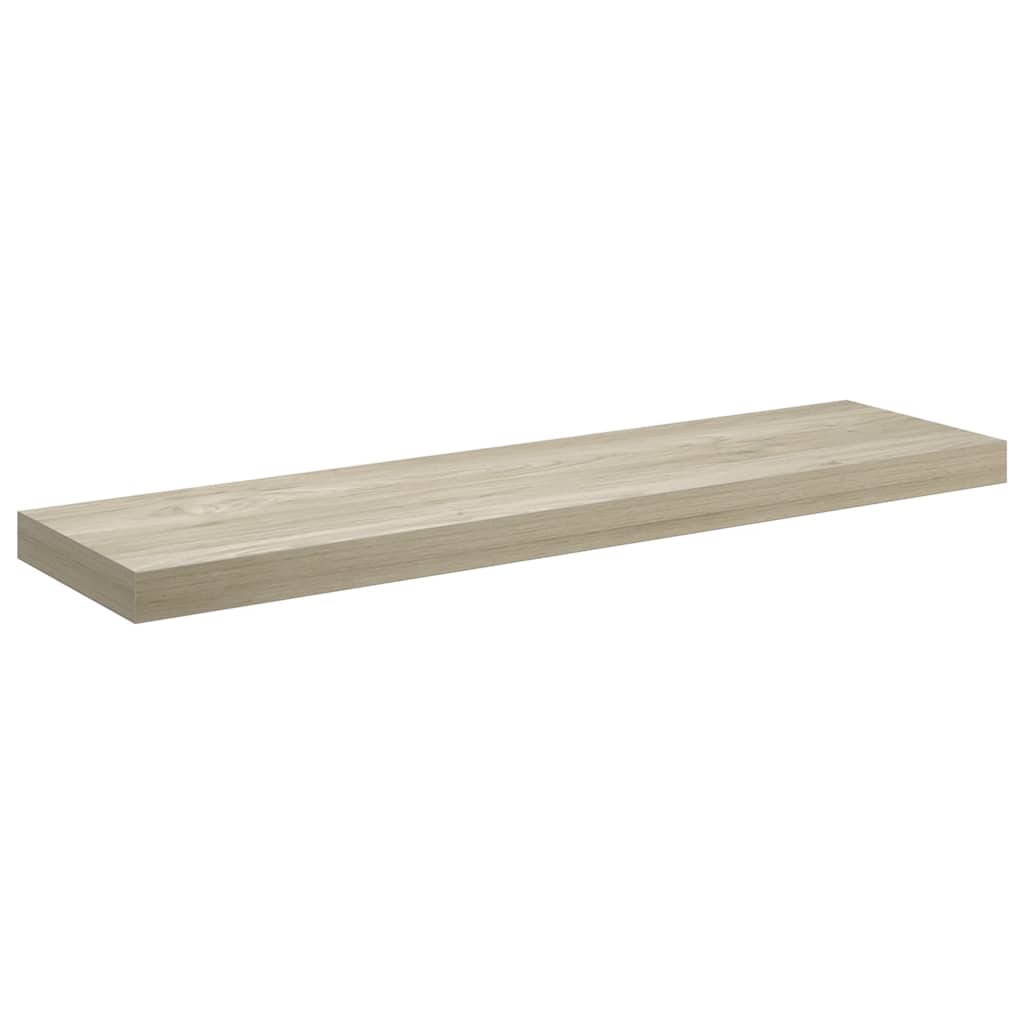 4 db tölgyszínű MDF lebegő fali polc 90 x 23,5 x 3,8 cm 6