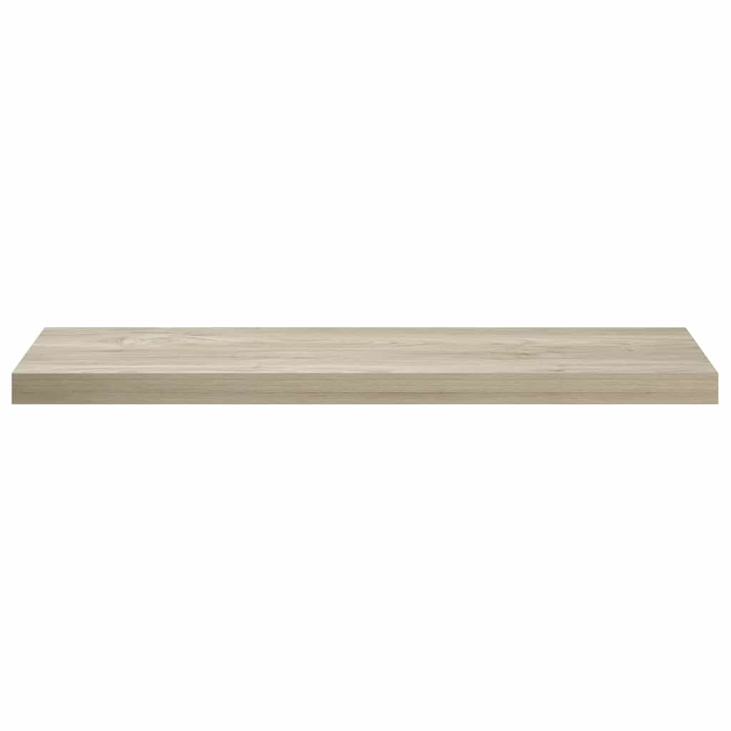 4 db tölgyszínű MDF lebegő fali polc 90 x 23,5 x 3,8 cm 7