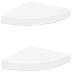 2 db fehér MDF lebegő sarokpolc 25 x 25 x 3,8 cm 2