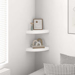 2 db fehér MDF lebegő sarokpolc 25 x 25 x 3,8 cm 3