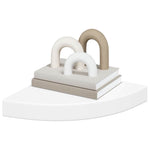 2 db fehér MDF lebegő sarokpolc 25 x 25 x 3,8 cm 4