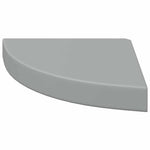 4 db szürke MDF lebegő sarokpolc 25 x 25 x 3,8 cm 6