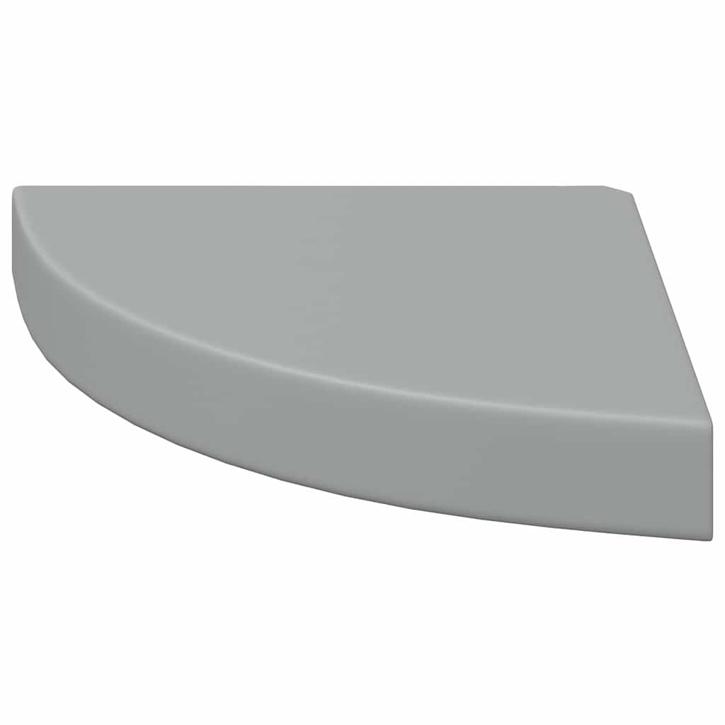 4 db szürke MDF lebegő sarokpolc 25 x 25 x 3,8 cm 6