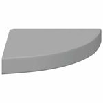 4 db szürke MDF lebegő sarokpolc 25 x 25 x 3,8 cm 7