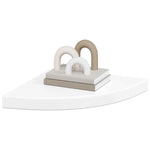 2 db magasfényű fehér MDF lebegő sarokpolc 35 x 35 x 3,8 cm 4