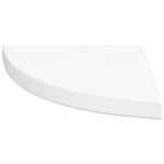 2 db magasfényű fehér MDF lebegő sarokpolc 35 x 35 x 3,8 cm 6