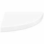 2 db magasfényű fehér MDF lebegő sarokpolc 35 x 35 x 3,8 cm 7