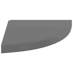 Magasfényű szürke MDF lebegő sarokpolc 35 x 35 x 3,8 cm 6