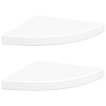 2 db fehér MDF lebegő sarokpolc 35 x 35 x 3,8 cm 2