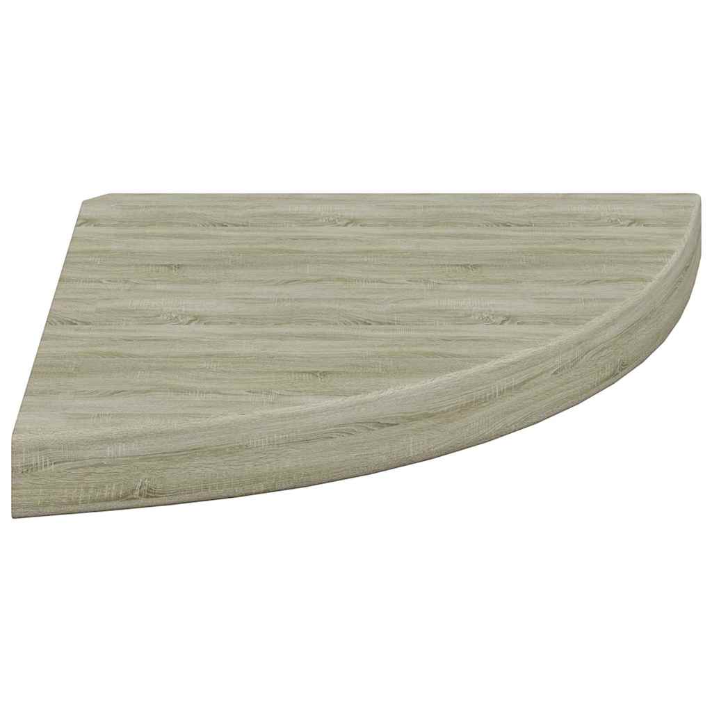 2 db tölgyszínű MDF lebegő sarokpolc 35 x 35 x 3,8 cm 7