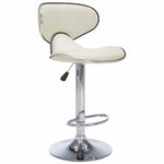 323647 vidaXL Bar Stools 2 pcs Cream Faux Leather 3