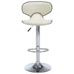 323647 vidaXL Bar Stools 2 pcs Cream Faux Leather 4