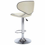 323647 vidaXL Bar Stools 2 pcs Cream Faux Leather 6