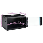 6U fali hálózati szekrény 19" IP20 600 x 450 x 350 mm 9