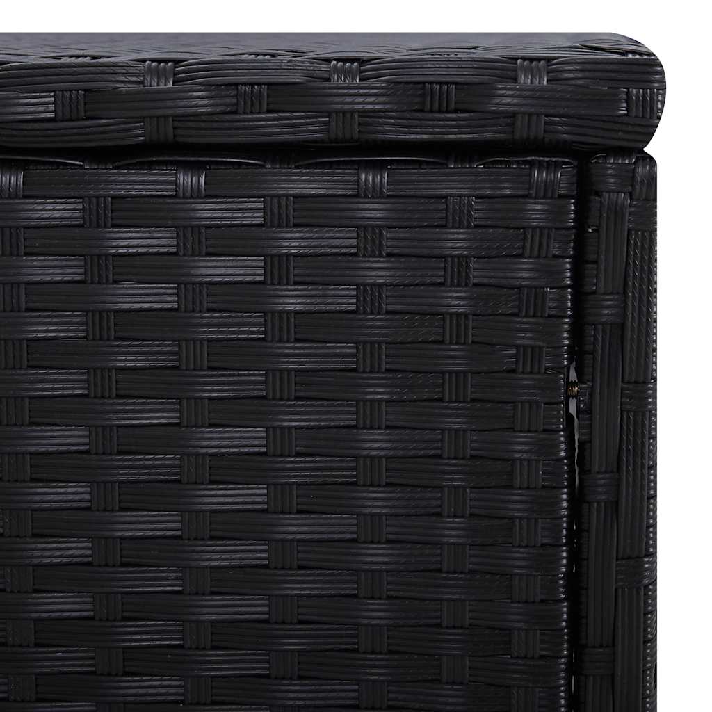 Kék polyrattan napozóágy párnával és teázóasztallal 9