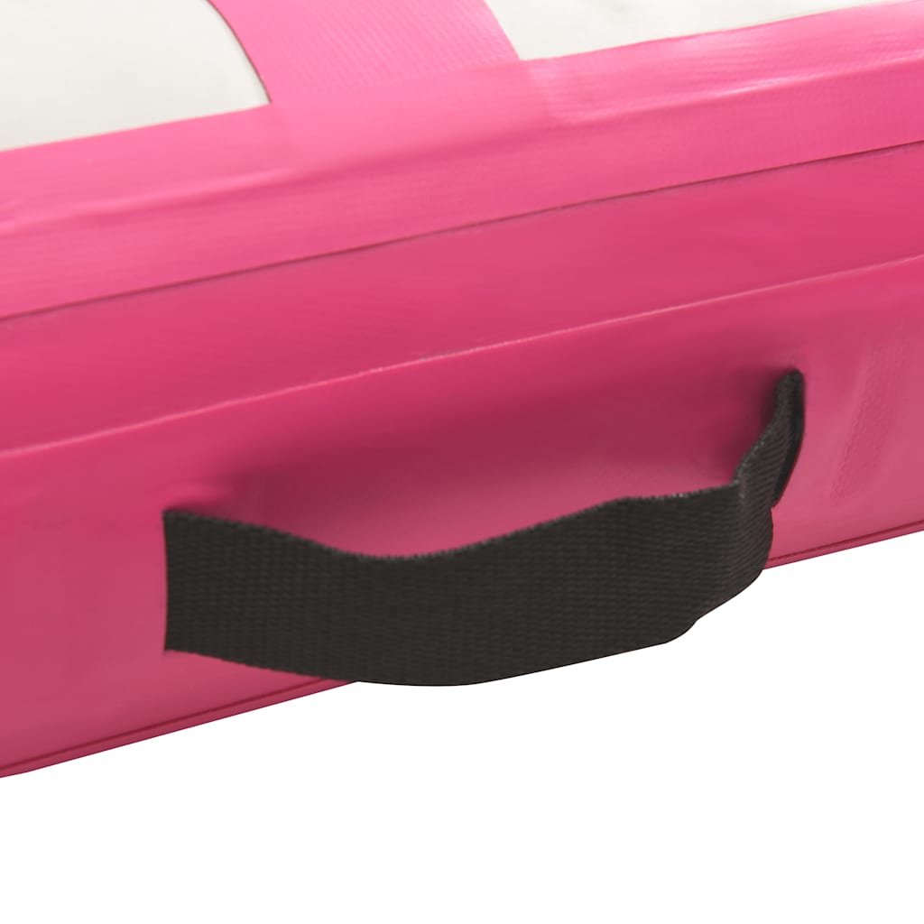 Rózsaszín PVC felfújható tornamatrac pumpával 60 x 100 x 20 cm 5