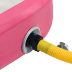 Rózsaszín PVC felfújható tornamatrac pumpával 60 x 100 x 20 cm 8
