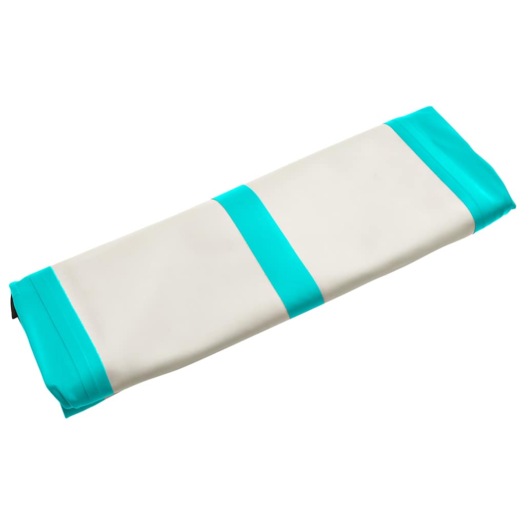 Zöld PVC felfújható tornamatrac pumpával 60 x 100 x 20 cm 13