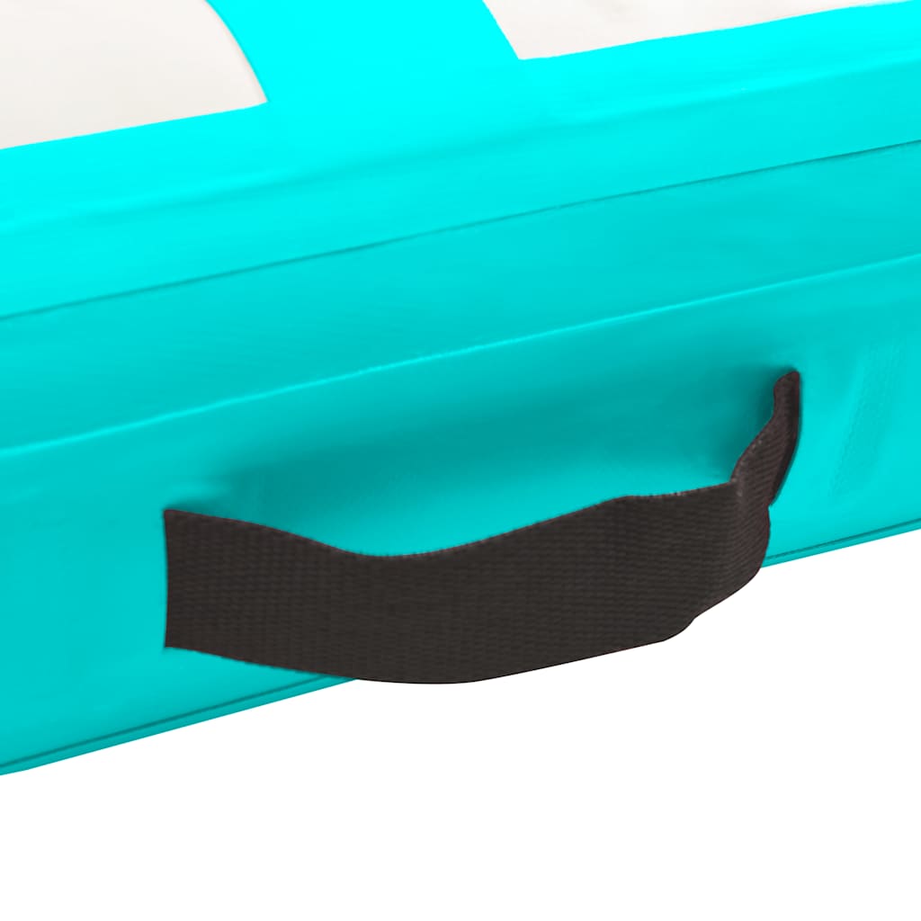 Zöld PVC felfújható tornamatrac pumpával 60 x 100 x 20 cm 5