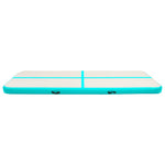 Zöld PVC felfújható tornamatrac pumpával 300 x 100 x 15 cm 3