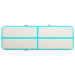 Zöld PVC felfújható tornamatrac pumpával 300 x 100 x 15 cm 4