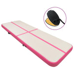 Rózsaszín PVC felfújható tornamatrac pumpával 500 x 100 x 15 cm
