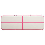 Rózsaszín PVC felfújható tornamatrac pumpával 500 x 100 x 15 cm 4