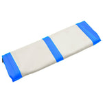 Kék PVC felfújható tornamatrac pumpával 800 x 100 x 15 cm 11