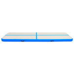 Kék PVC felfújható tornamatrac pumpával 800 x 100 x 15 cm 3