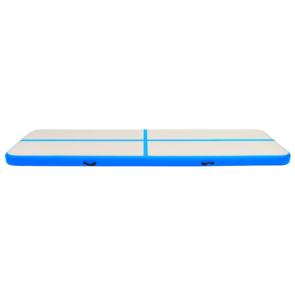 Kék PVC felfújható tornamatrac pumpával 800 x 100 x 15 cm 3